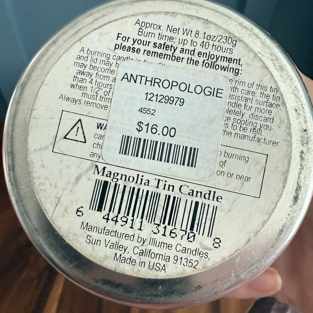 Anthropologie Illume‎ Candles Lot 3 Discontinued Magnolia Ylang Eucalyptus New